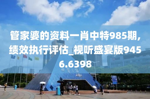管家婆的资料一肖中特985期,绩效执行评估_视听盛宴版9456.6398
