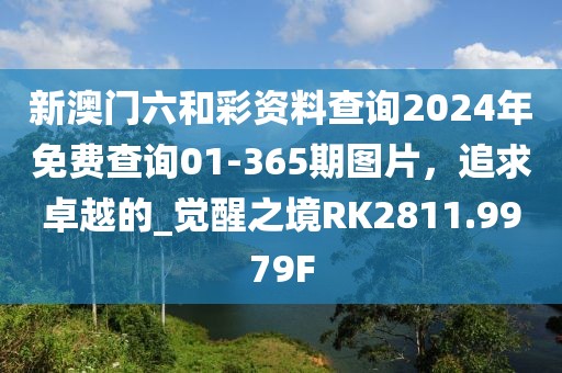 新澳门六和彩资料查询2024年免费查询01-365期图片，追求卓越的_觉醒之境RK2811.9979F