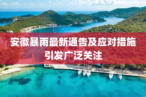 安徽暴雨最新通告及应对措施引发广泛关注
