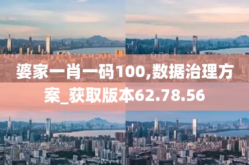 婆家一肖一码100,数据治理方案_获取版本62.78.56
