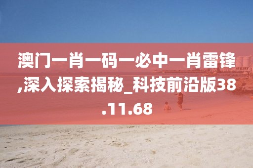 澳门一肖一码一必中一肖雷锋,深入探索揭秘_科技前沿版38.11.68