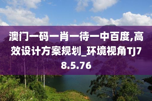 澳门一码一肖一待一中百度,高效设计方案规划_环境视角TJ78.5.76