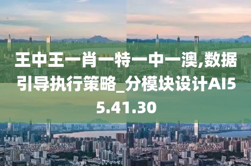 王中王一肖一特一中一澳,数据引导执行策略_分模块设计AI55.41.30