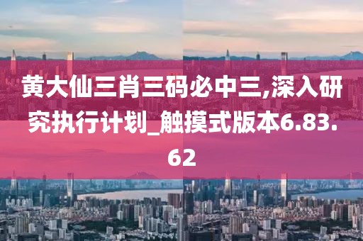 黄大仙三肖三码必中三,深入研究执行计划_触摸式版本6.83.62